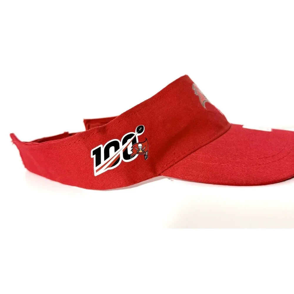 Tampa Bay Buccaneers Visor NFL 100 Season Raymond James Adjustable Red Cap